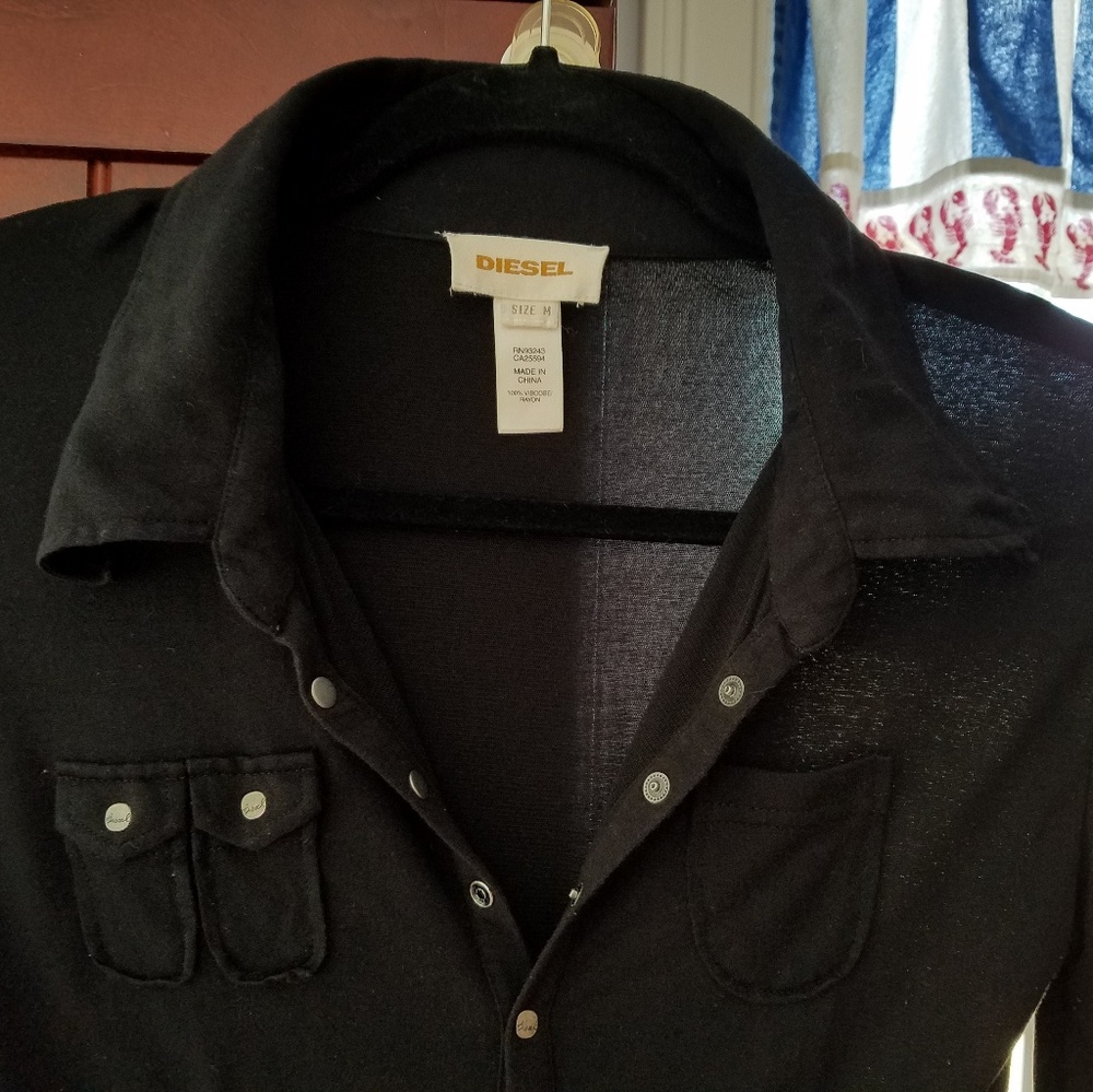 DIESEL black shirtdress